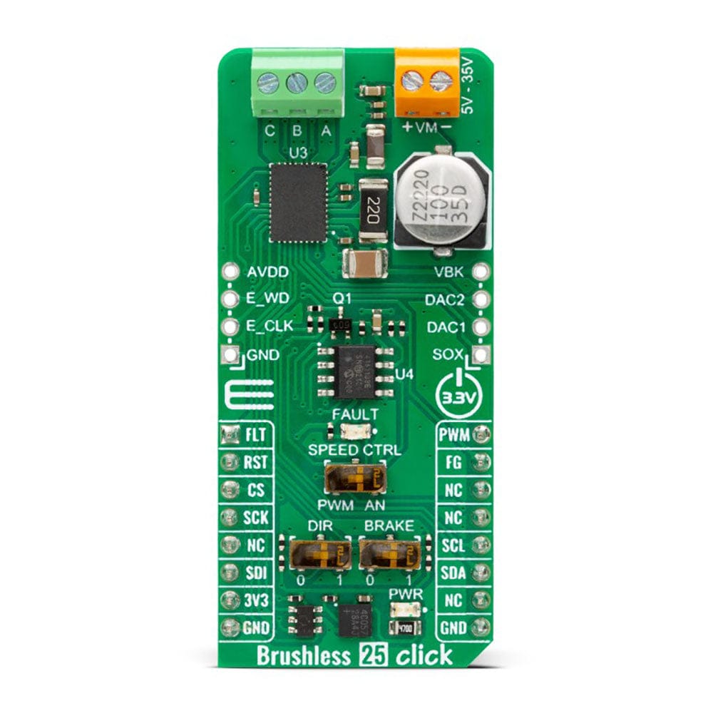 Mikroelektronika d.o.o. MIKROE-5644 Brushless 25 Click Board - The Debug Store UK