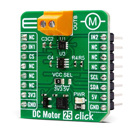 Mikroelektronika d.o.o. MIKROE-5523 DC Motor 25 Click Board - The Debug Store UK