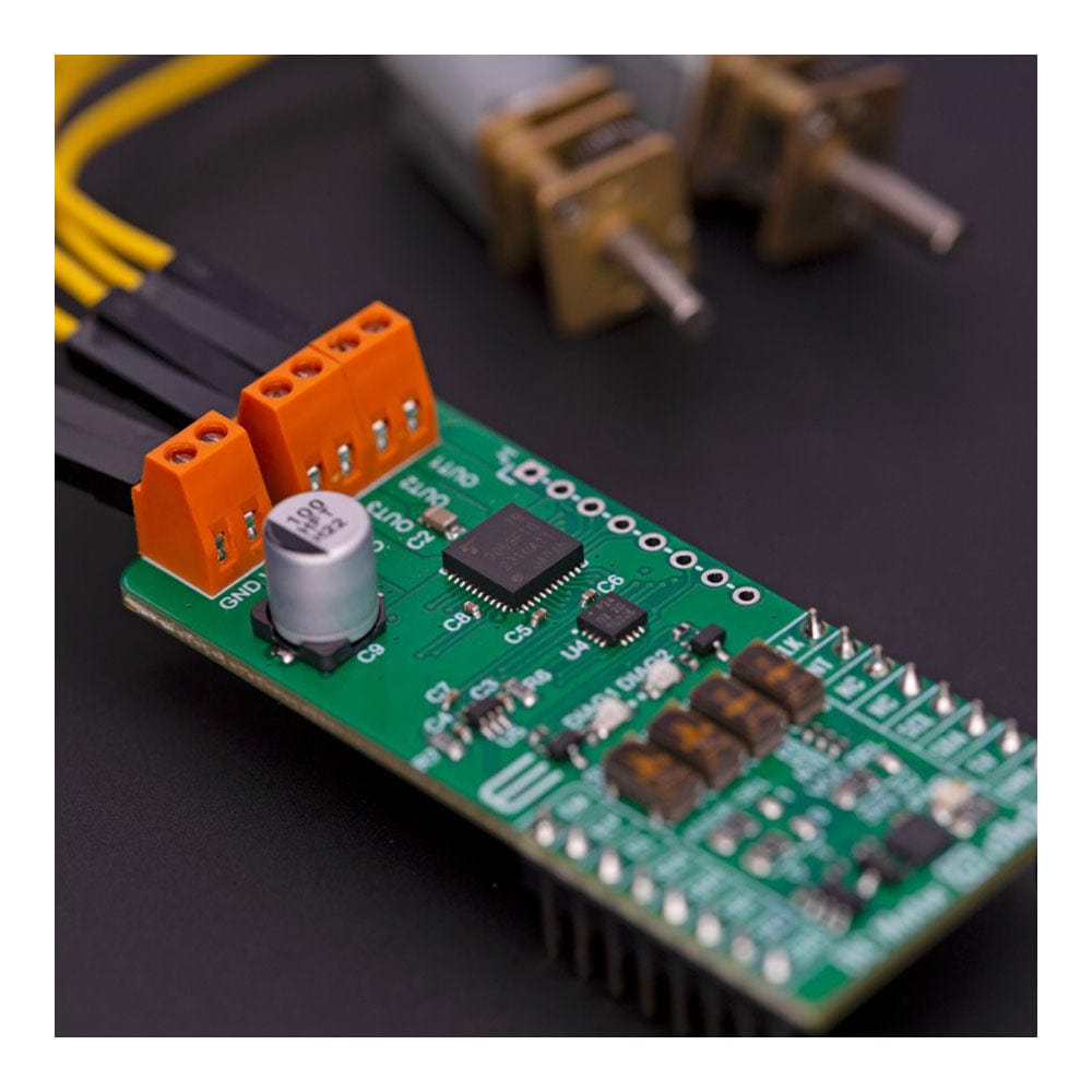 Mikroelektronika d.o.o. MIKROE-5655 DC Motor 26 Click Board - The Debug Store UK