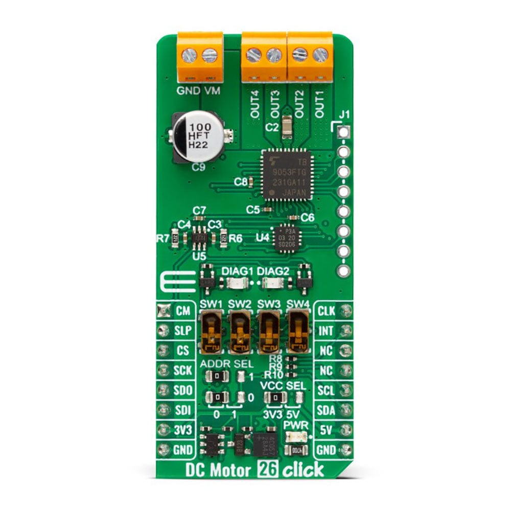 Mikroelektronika d.o.o. MIKROE-5655 DC Motor 26 Click Board - The Debug Store UK