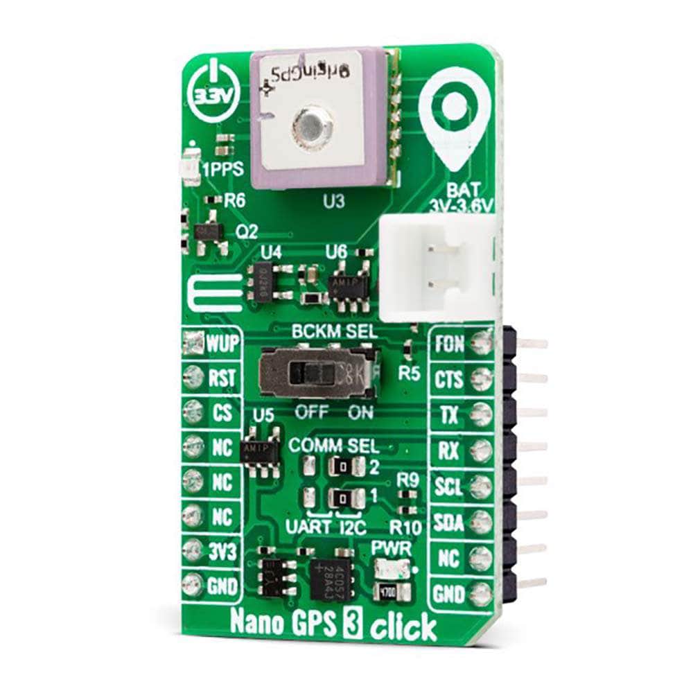 Mikroelektronika d.o.o. MIKROE-5455 Nano GPS 3 Click Board - The Debug Store UK