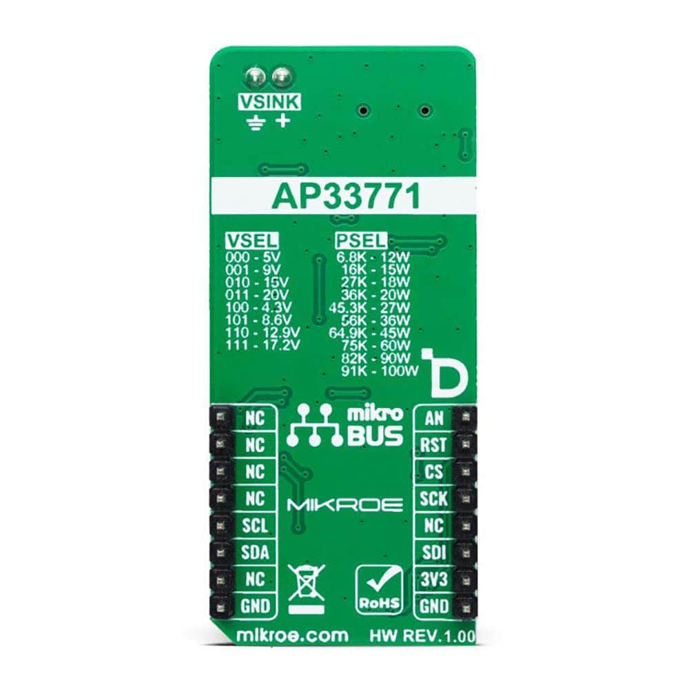 Mikroelektronika d.o.o. MIKROE-5791 USB-C Sink 3 Click Board™ - The Debug Store UK