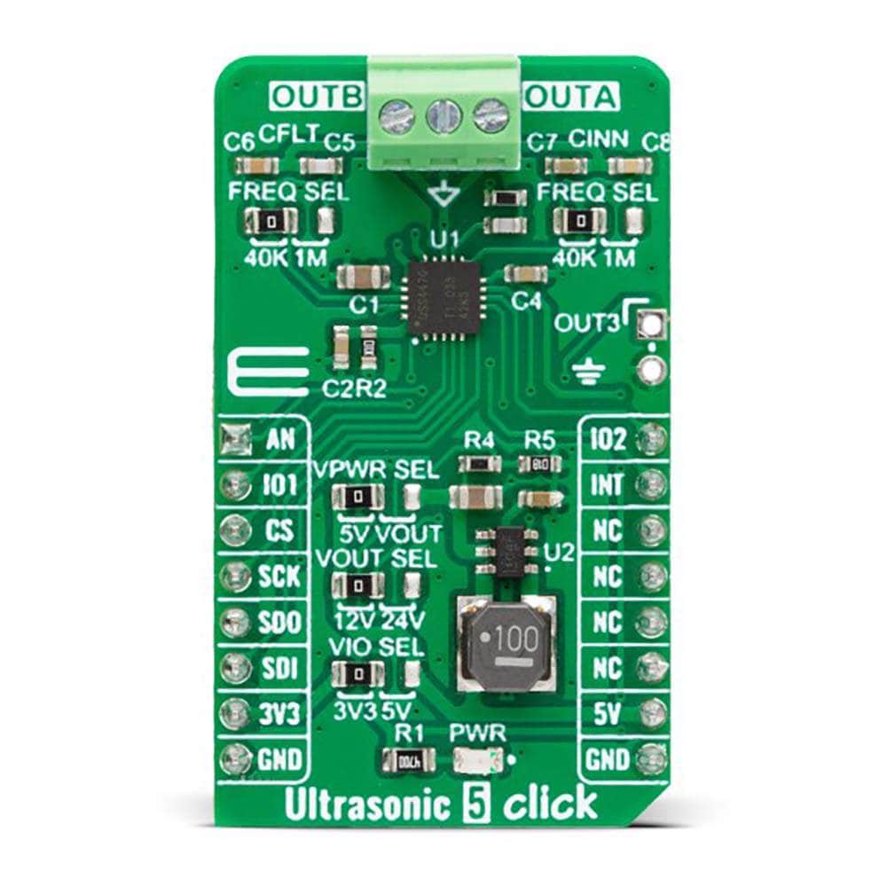 Mikroelektronika d.o.o. MIKROE-5804 Ultrasonic 5 Click Board™ - The Debug Store UK