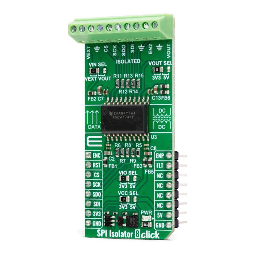 Mikroelektronika d.o.o. MIKROE-5873 SPI Isolator 8 Click Board™ - The Debug Store UK