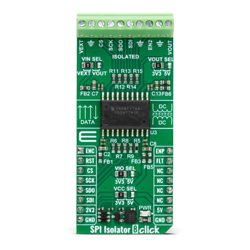 Mikroelektronika d.o.o. MIKROE-5873 SPI Isolator 8 Click Board™ - The Debug Store UK