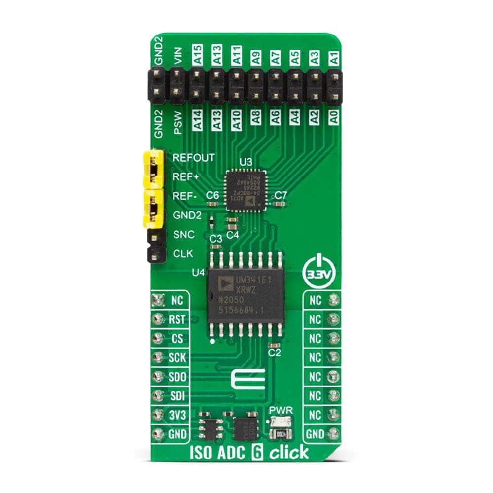 Mikroelektronika d.o.o. MIKROE-5901 ISO ADC 6 Click Board - The Debug Store UK