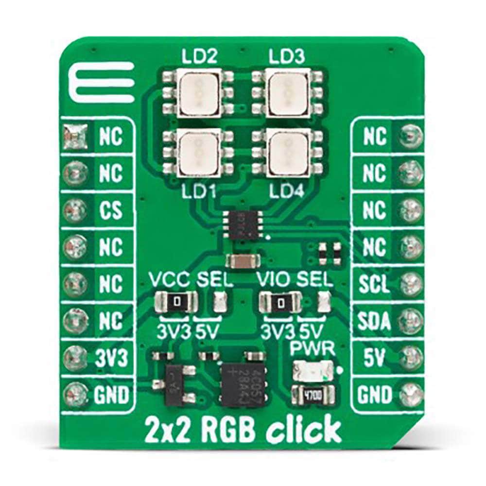 Mikroelektronika d.o.o. MIKROE-5917 2x2 RGB Click Board - The Debug Store UK