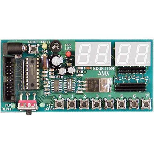ASIX s.r.o. EDUKIT84 ASIX EduKit84 PIC16F84A Evaluation Board - The Debug Store UK