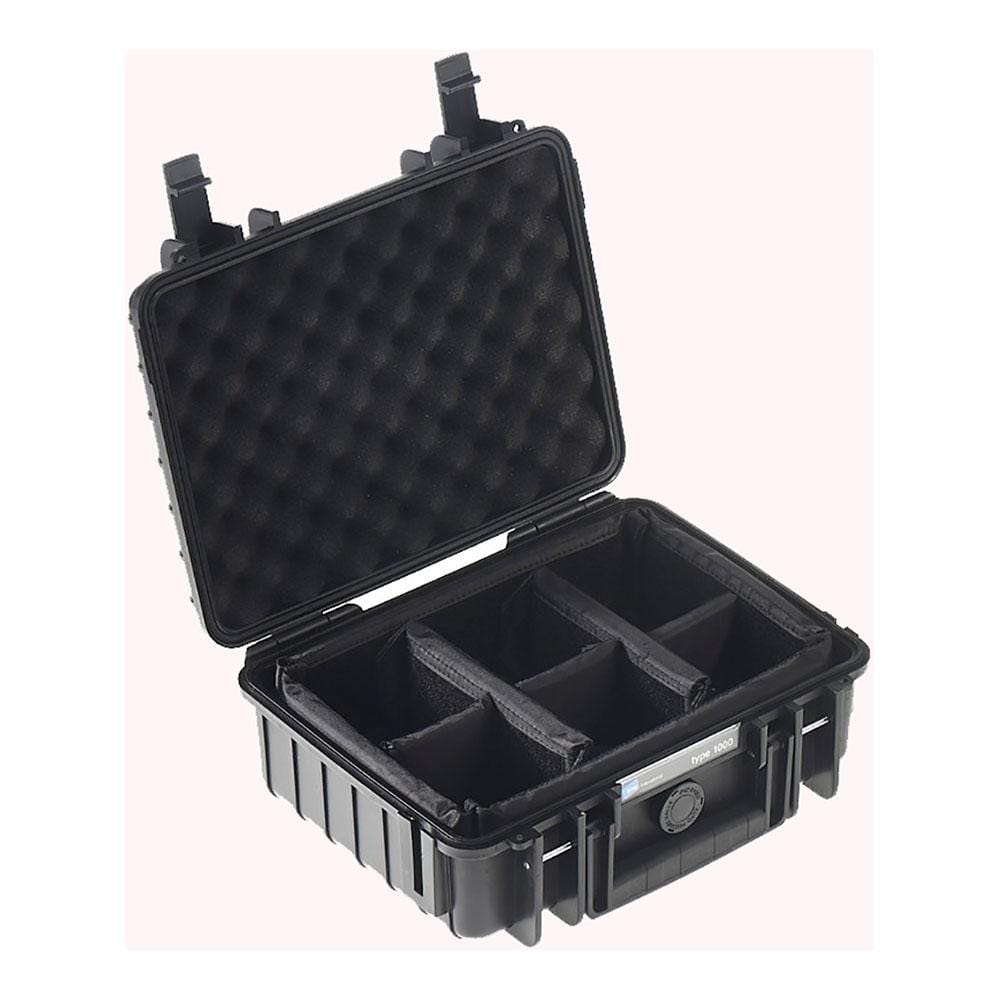 B&W International GmbH Black / Padded Dividers BW1000/B/RPD B&W Type 1000 Rugged Outdoor.Case - The Debug Store UK