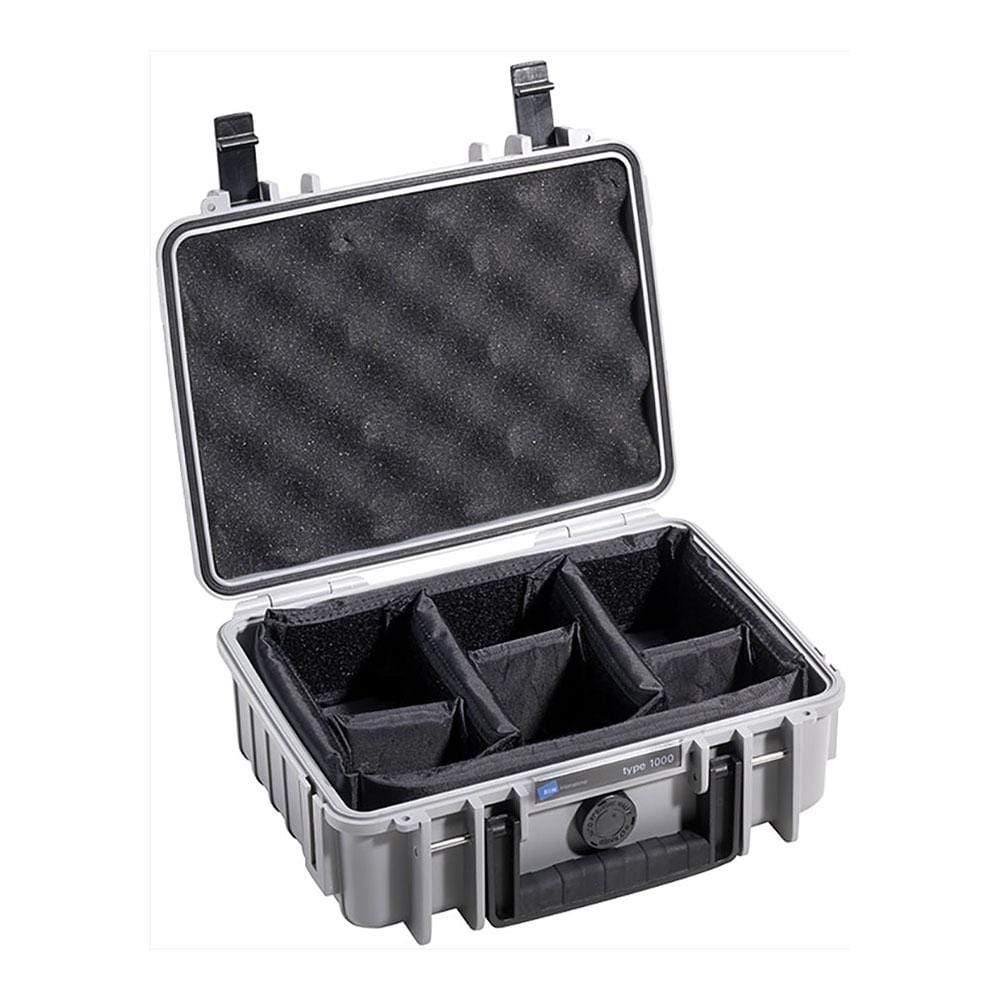 B&W International GmbH Grey / Padded Dividers BW1000/G/RPD B&W Type 1000 Rugged Outdoor.Case - The Debug Store UK