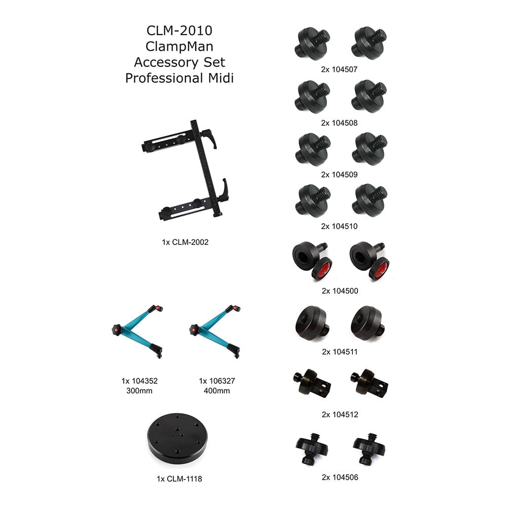 Fieger Technology CLM-2010 Fieger ClampMan Accessory Set Professional Midi - The Debug Store UK