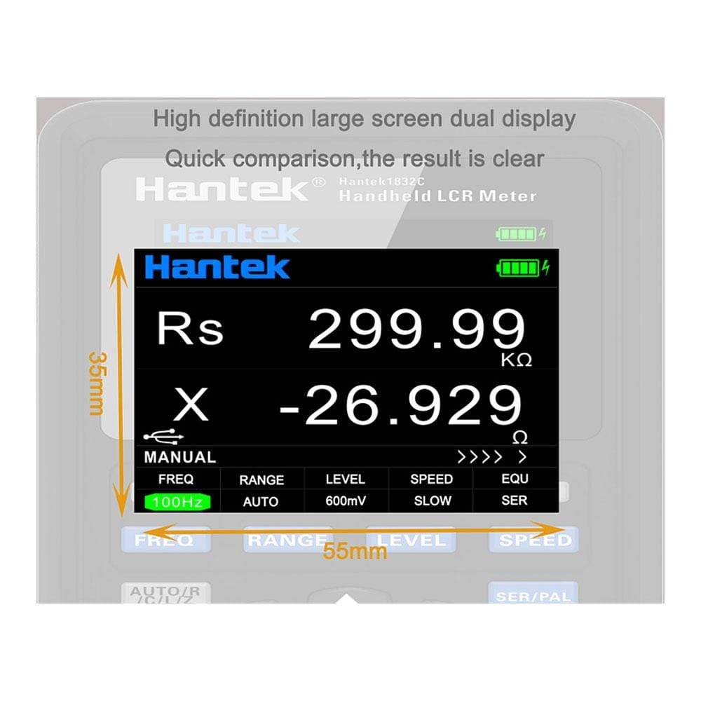 Hantek Electronic Co Ltd Hantek-1832C Hantek-1832C Handheld LCR Meter to 40KHz - The Debug Store UK