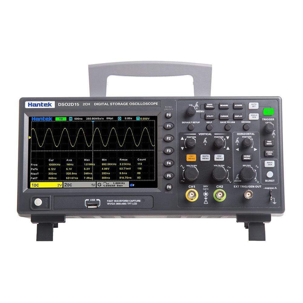 Hantek Electronic Co Ltd DSO-2D15 Hantek DSO-2D15 2-Channel Digital Oscilloscope - The Debug Store UK