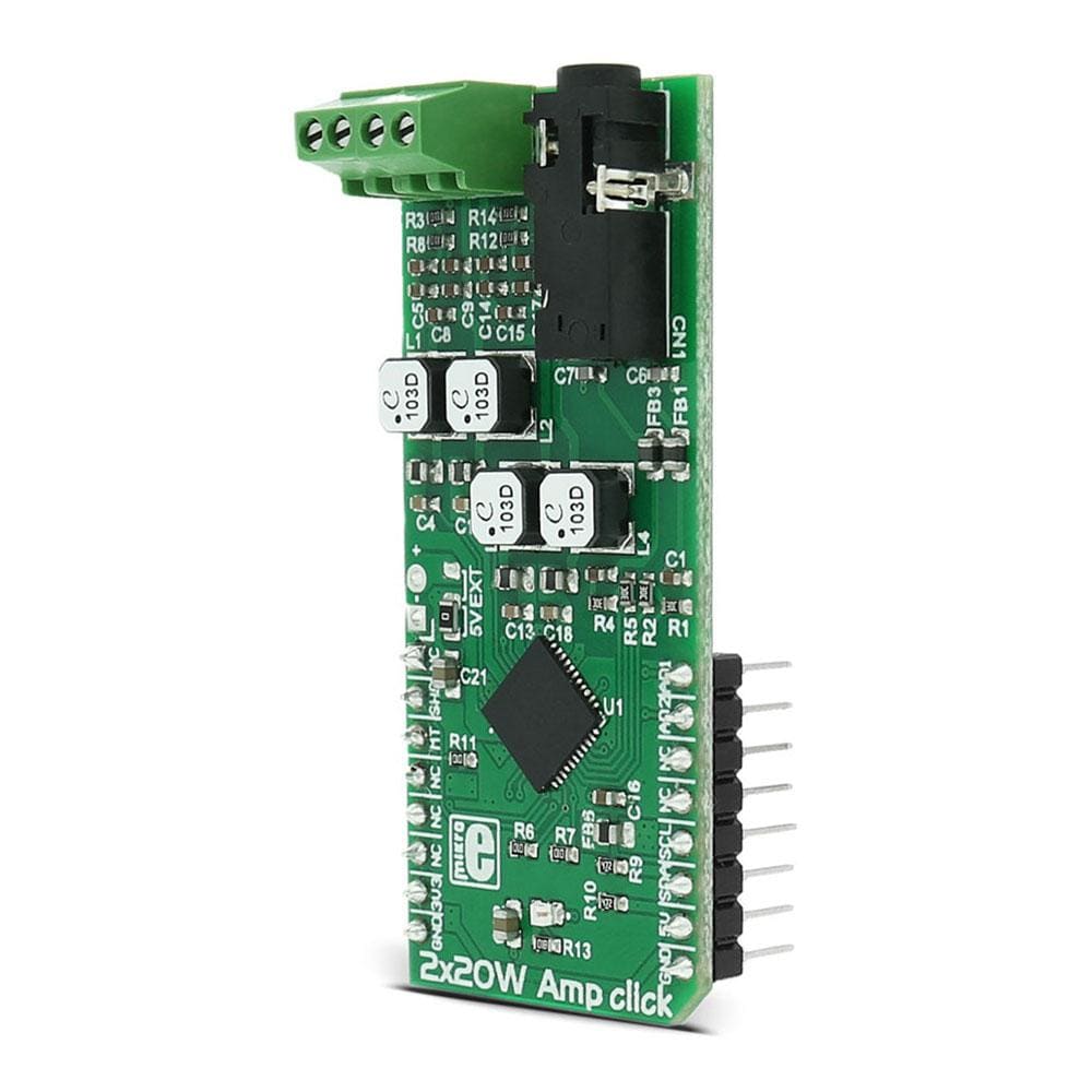 Mikroelektronika d.o.o. MIKROE-2779 2 x 20W Amp Click Board - The Debug Store UK