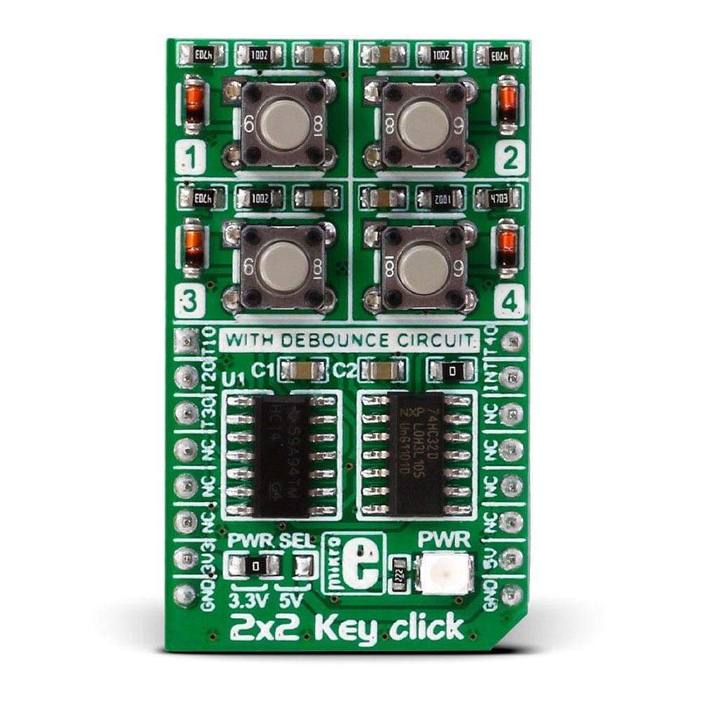 Mikroelektronika d.o.o. MIKROE-2152 2x2 Key Click Board - The Debug Store UK