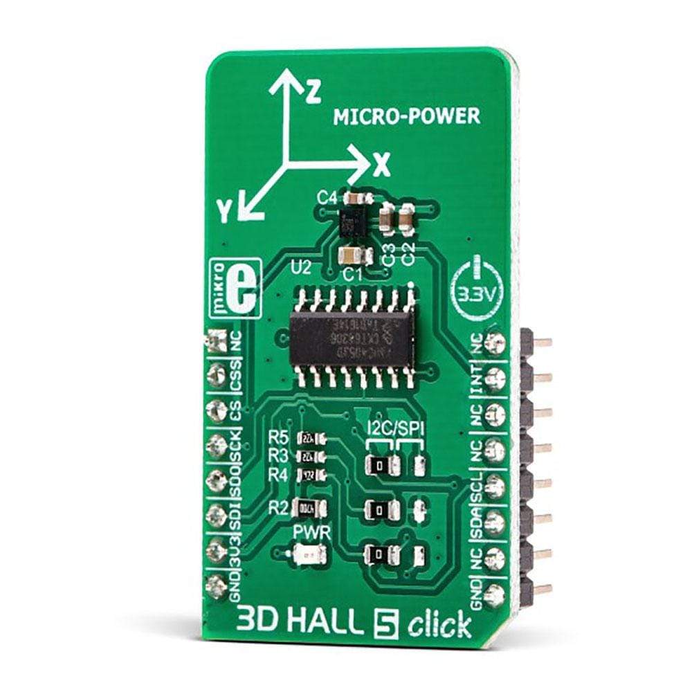 Mikroelektronika d.o.o. MIKROE-3197 3D Hall 5 Click Board - The Debug Store UK