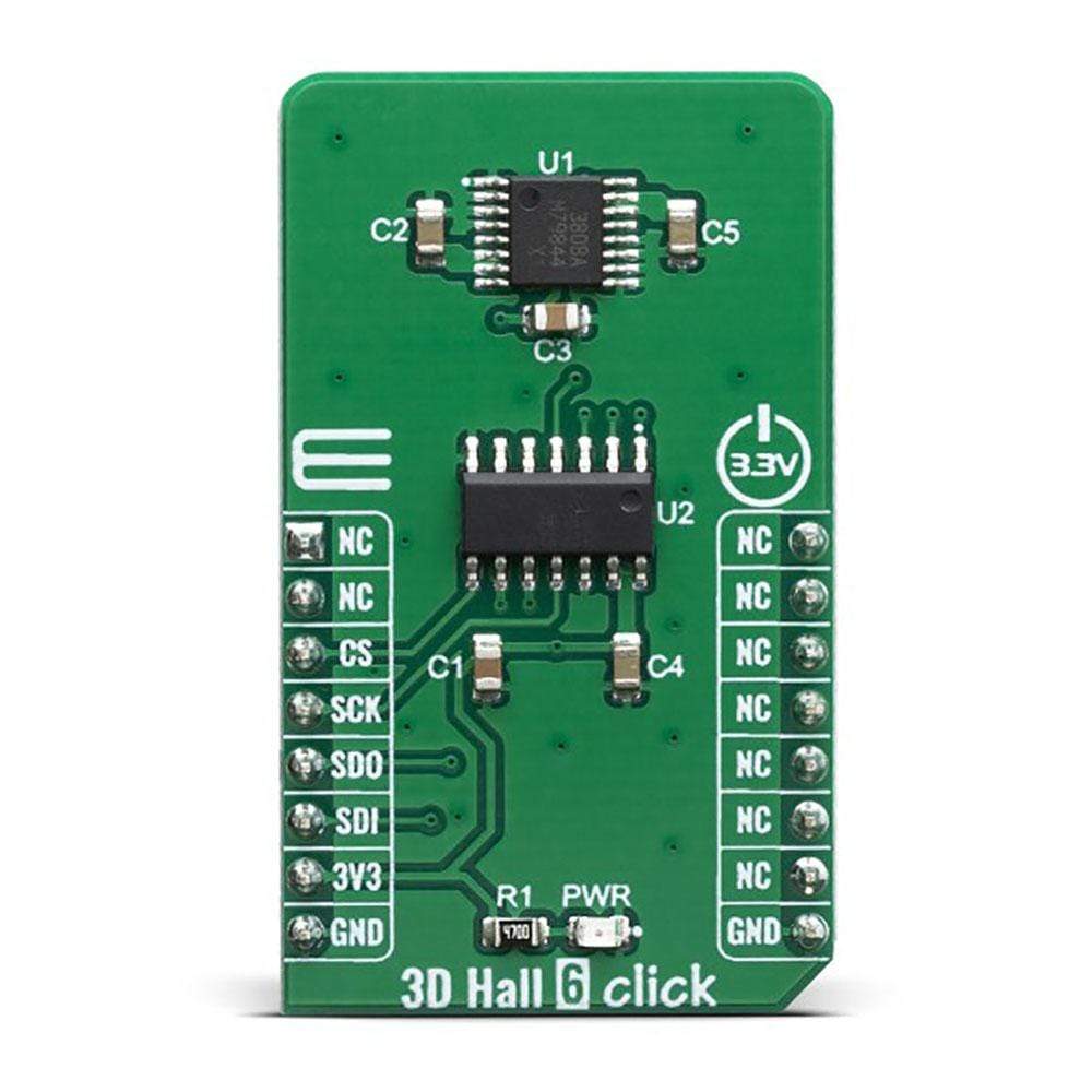 Mikroelektronika d.o.o. MIKROE-3764 3D Hall 6 Click Board - The Debug Store UK