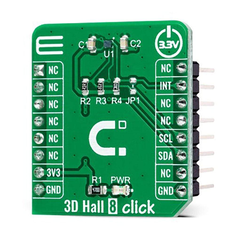 Mikroelektronika d.o.o. MIKROE-4498 3D Hall 8 Click Board - The Debug Store UK