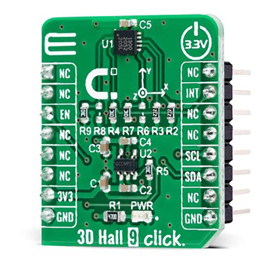 Mikroelektronika d.o.o. MIKROE-4948 3D Hall 9 Click Board - The Debug Store UK