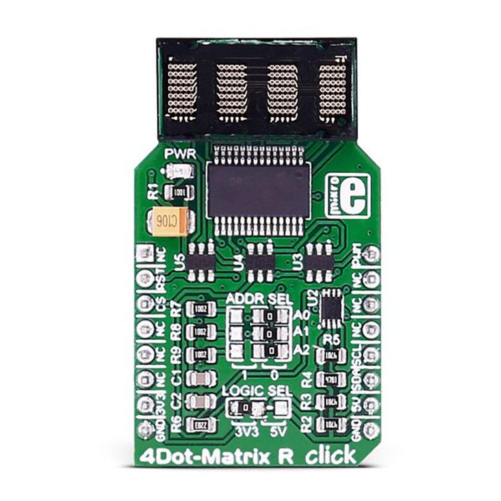 Mikroelektronika d.o.o. MIKROE-2706 4DotMatrix R Click Board - The Debug Store UK