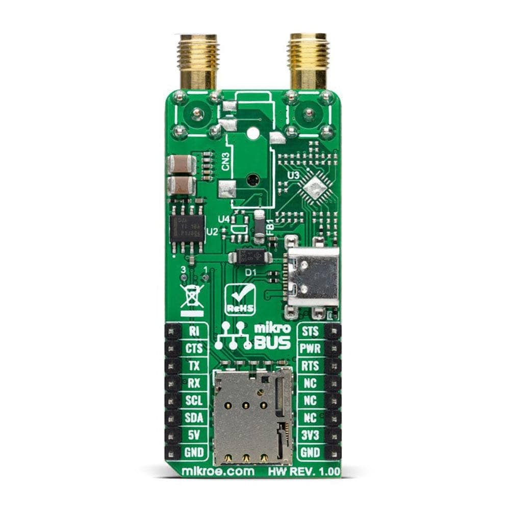 Mikroelektronika d.o.o. MIKROE-5236 4G LTE 2 Voice Click Board - The Debug Store UK