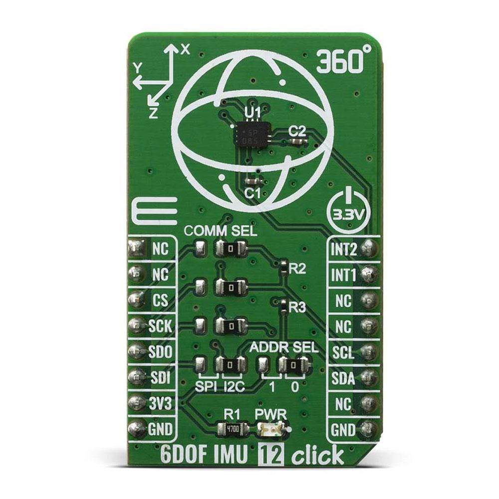 Mikroelektronika d.o.o. MIKROE-4073 6DOF IMU 12 Click Board - The Debug Store UK