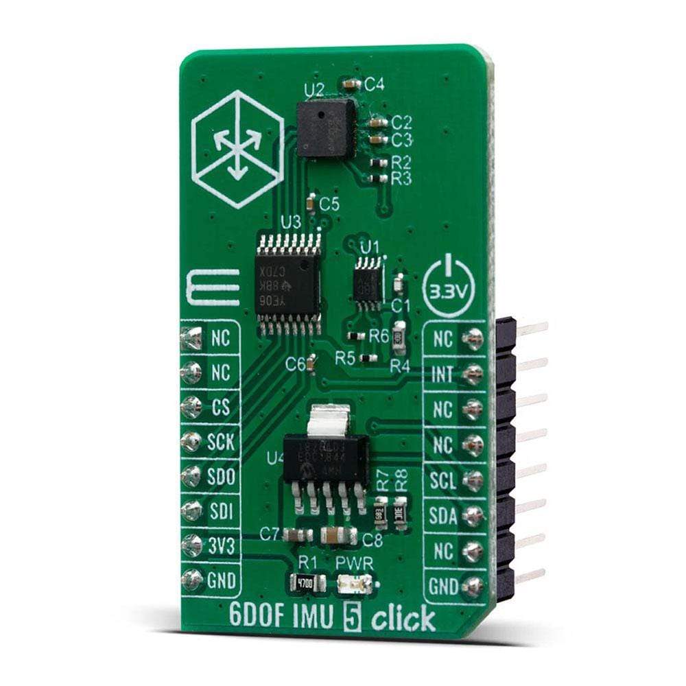 Mikroelektronika d.o.o. MIKROE-4089 6DOF IMU 5 Click Board - The Debug Store UK