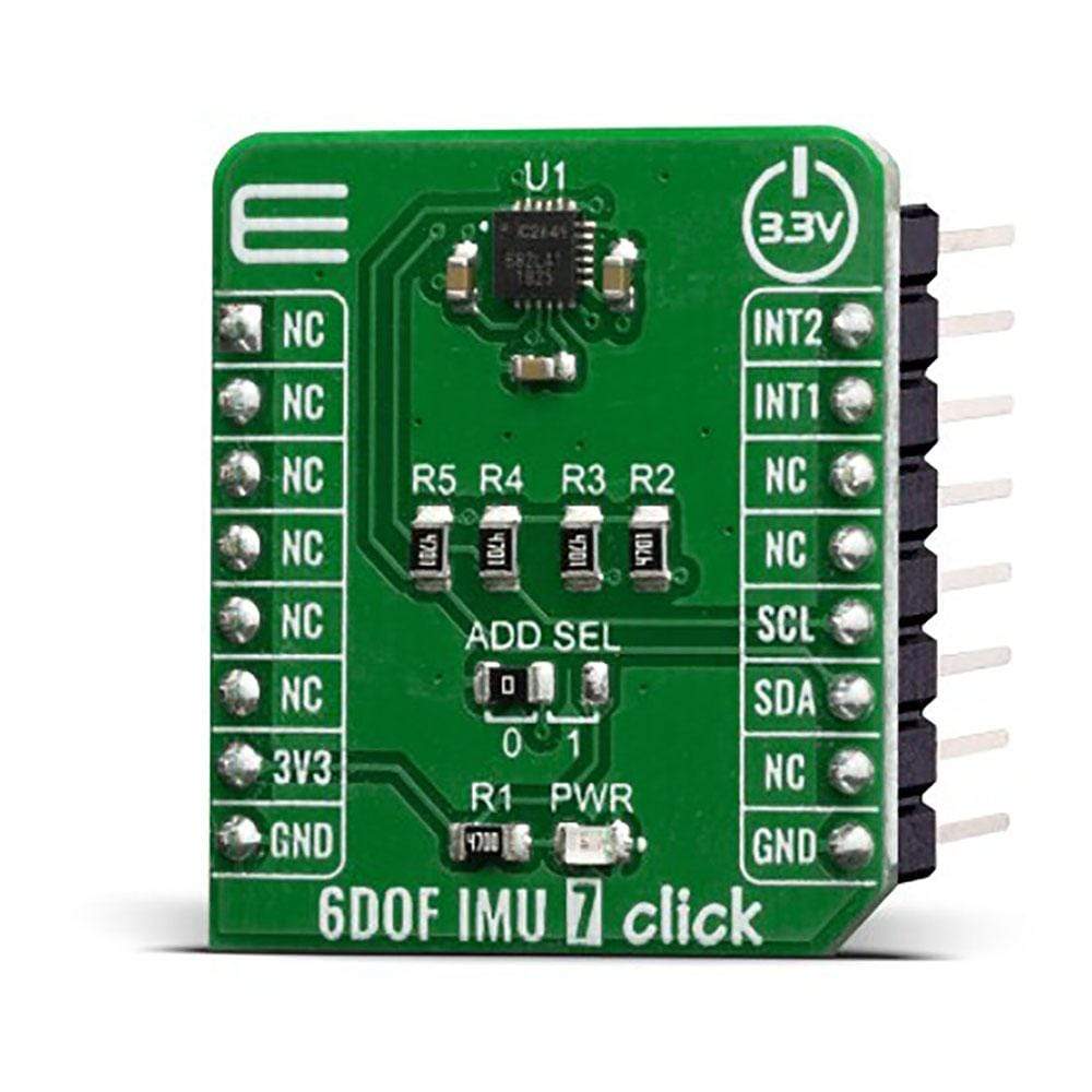 Mikroelektronika d.o.o. MIKROE-3776 6DOF IMU 7 Click Board - The Debug Store UK