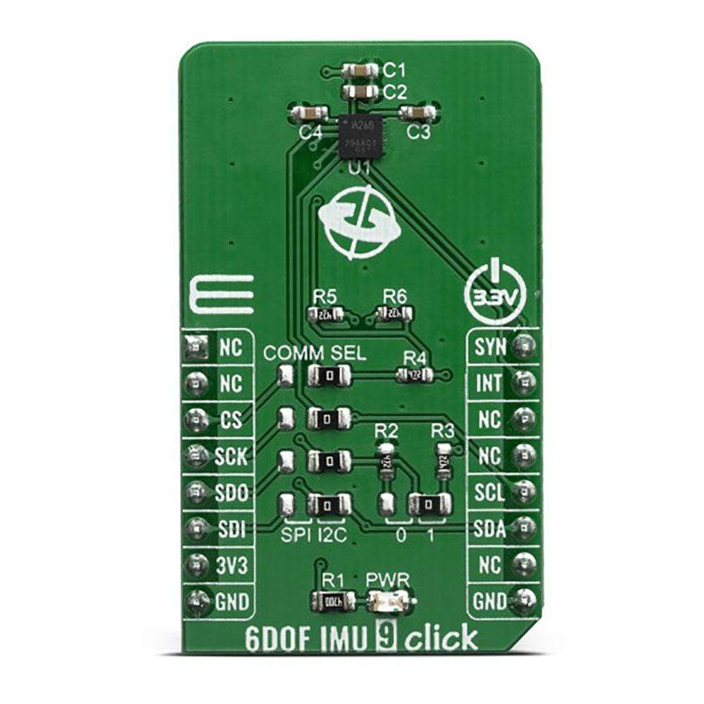 Mikroelektronika d.o.o. MIKROE-3827 6DOF IMU 9 Click Board - The Debug Store UK