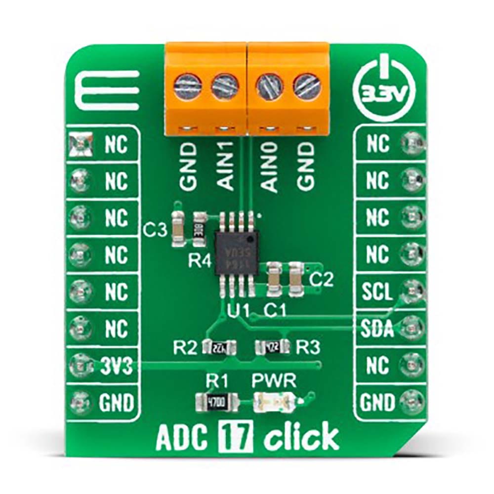 Mikroelektronika d.o.o. MIKROE-4966 ADC 17 Click Board - The Debug Store UK