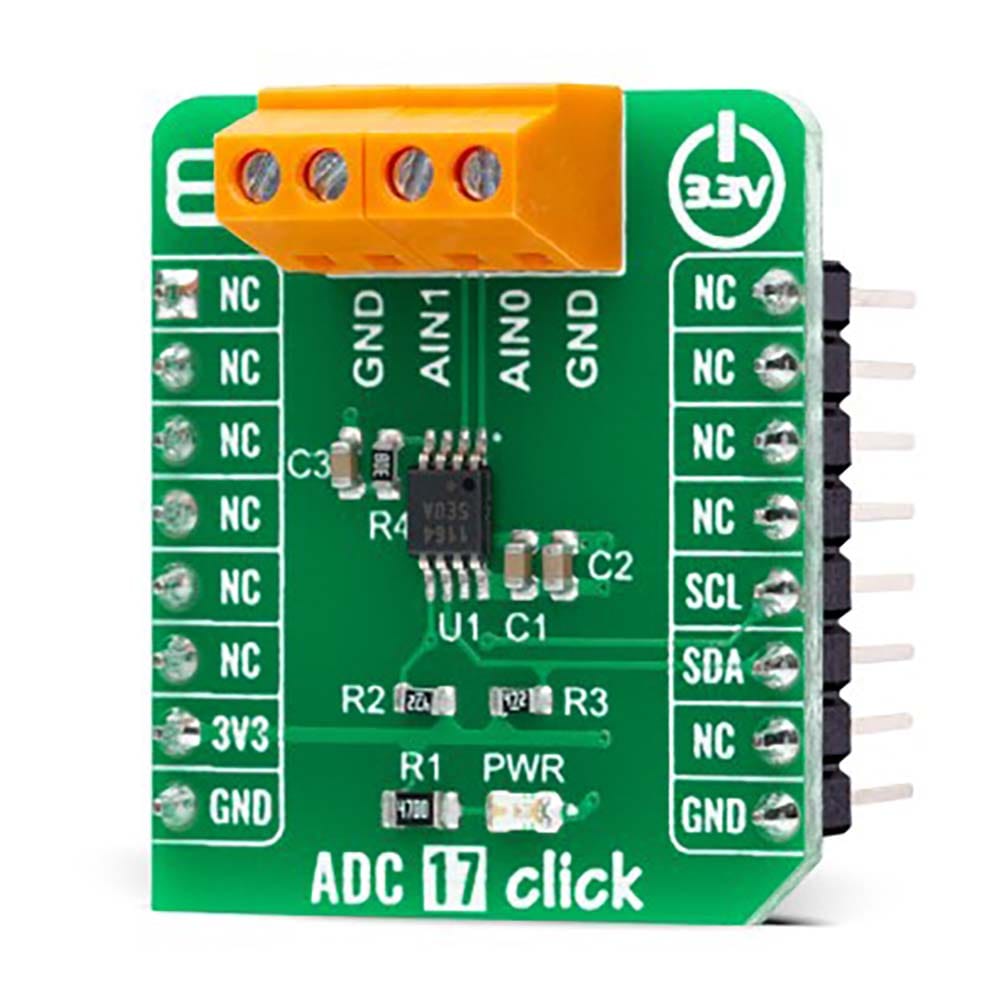 Mikroelektronika d.o.o. MIKROE-4966 ADC 17 Click Board - The Debug Store UK