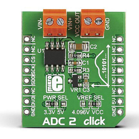 Mikroelektronika d.o.o. MIKROE-1893 ADC 2 Click Board - The Debug Store UK