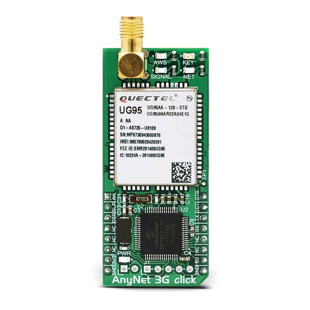 Mikroelektronika d.o.o. MIKROE-3145 AnyNet 3G-AA Click Board (US) - The Debug Store UK