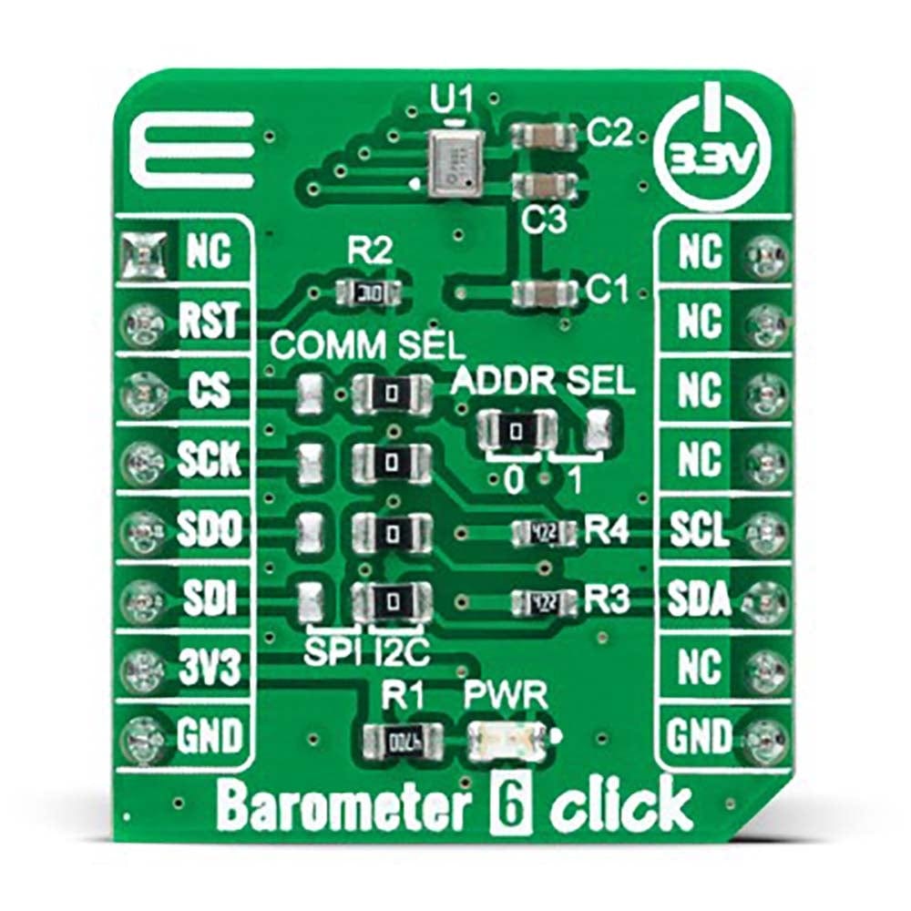 Mikroelektronika d.o.o. MIKROE-4978 Barometer 6 Click Board - The Debug Store UK
