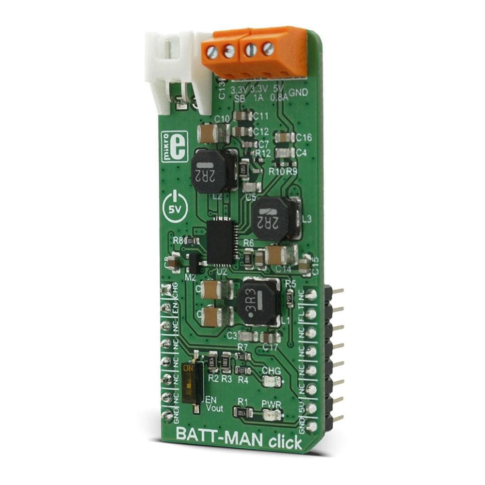 Mikroelektronika d.o.o. MIKROE-2901 BATT-MAN Click Board - The Debug Store UK