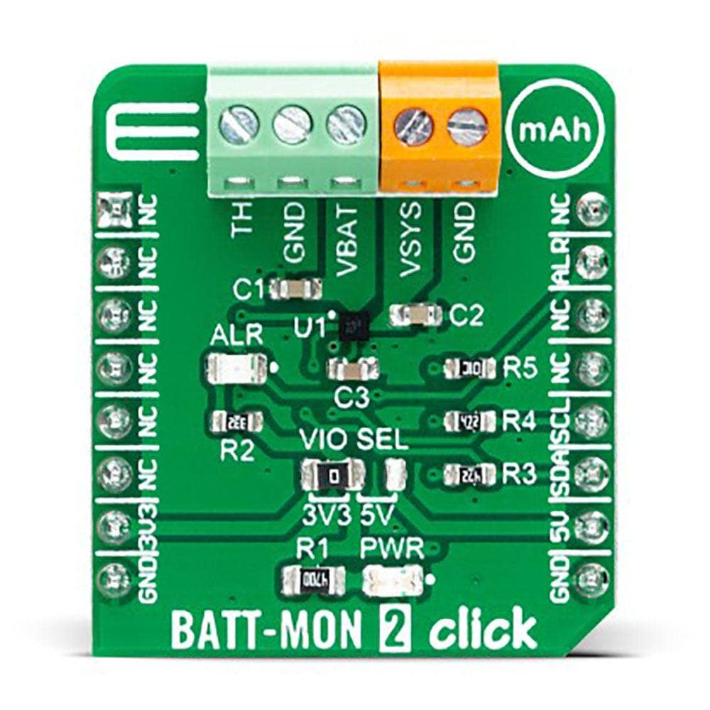 Mikroelektronika d.o.o. MIKROE-5019 BATT-MON 2 Click Board - The Debug Store UK