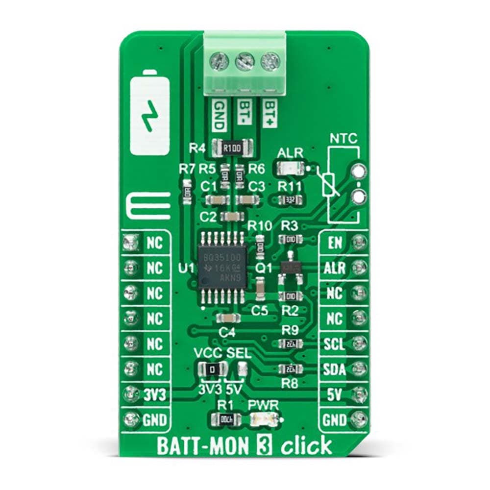 Mikroelektronika d.o.o. MIKROE-5098 BATT-MON 3 Click Board - The Debug Store UK