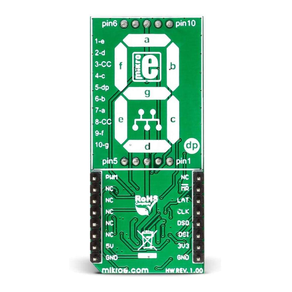 Mikroelektronika d.o.o. MIKROE-2269 BIG 7-SEG R Click Board - The Debug Store UK