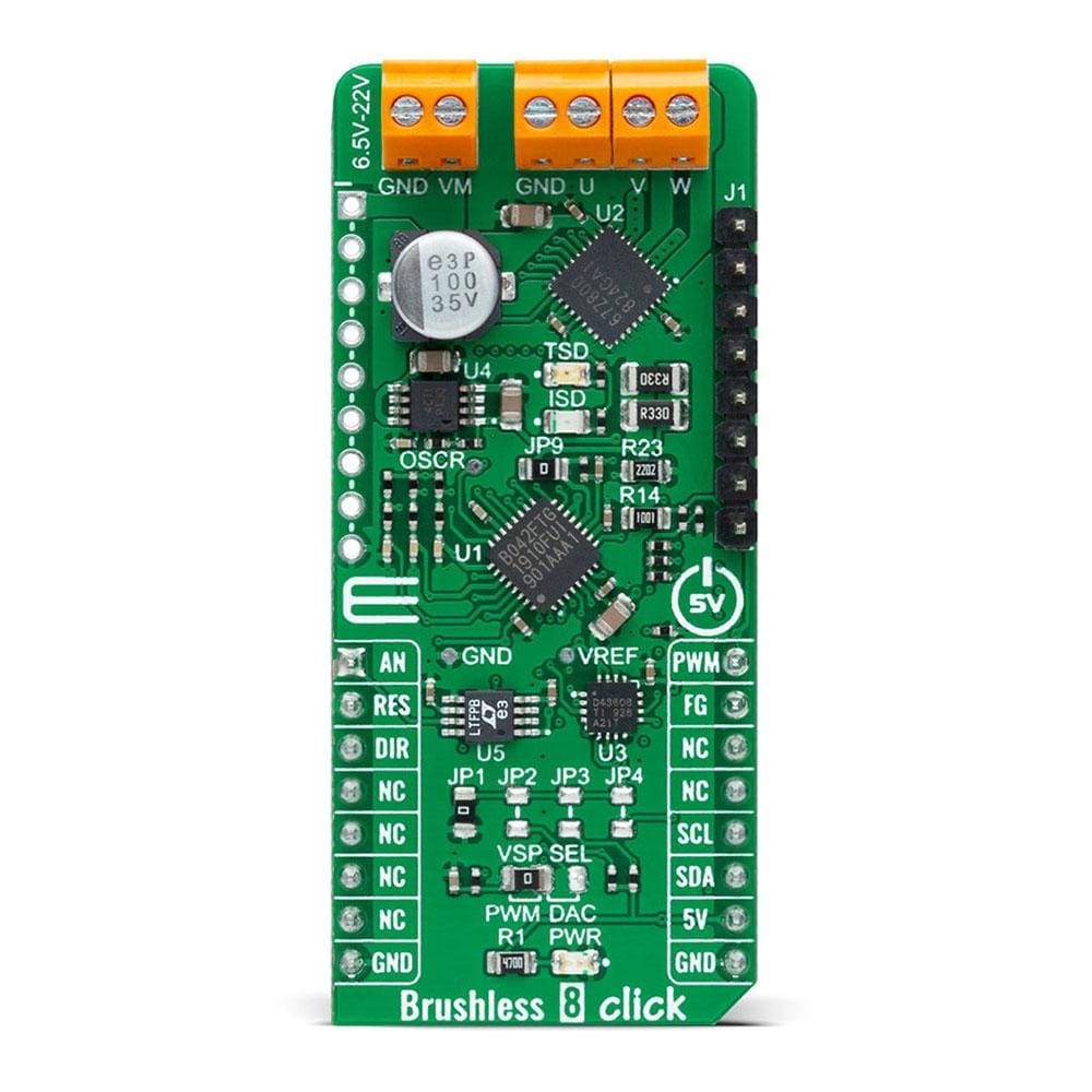 Mikroelektronika d.o.o. MIKROE-4275 Brushless 8 Click Board - The Debug Store UK