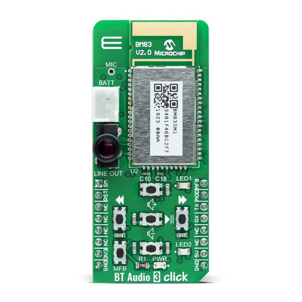 Mikroelektronika d.o.o. MIKROE-4947 BT Audio 3 Click Board - The Debug Store UK