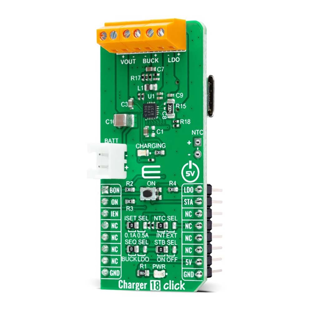 Mikroelektronika d.o.o. MIKROE-4990 Charger 18 Click Board - The Debug Store UK