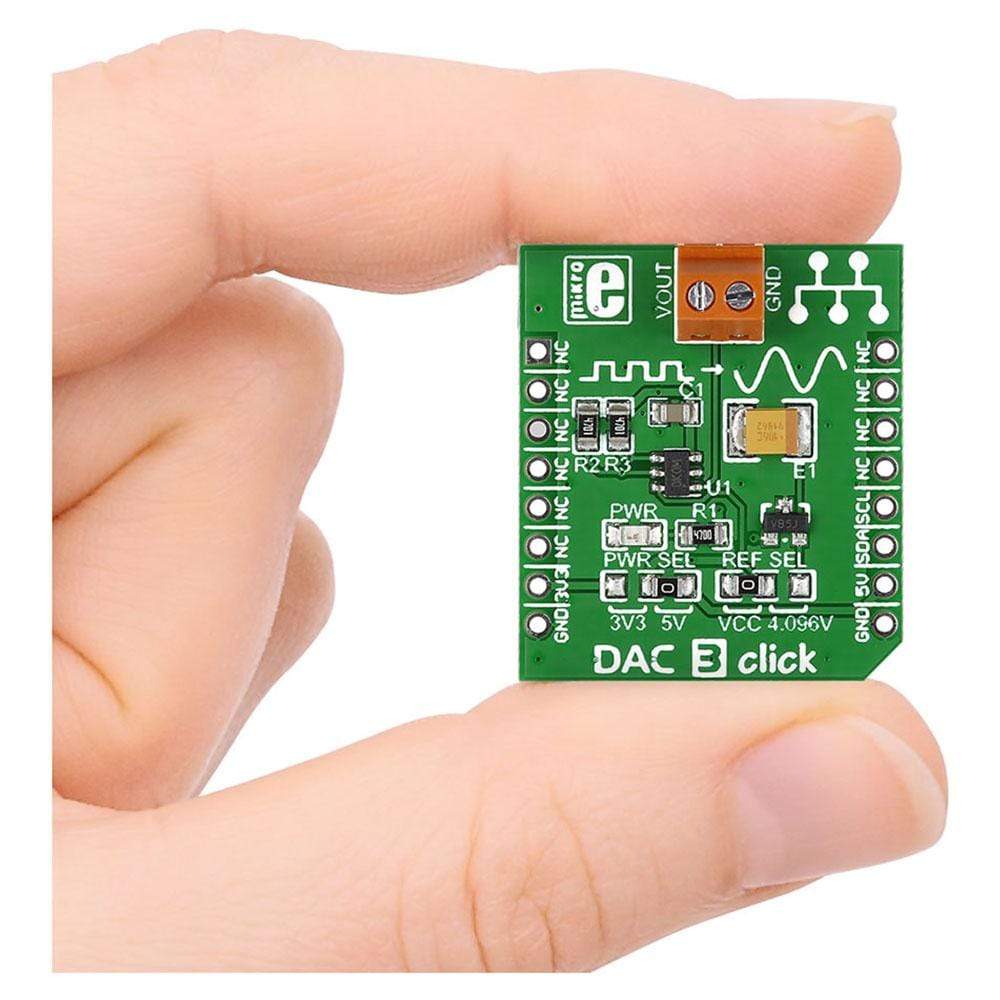 Mikroelektronika d.o.o. MIKROE-2038 DAC 3 Click Board - The Debug Store UK