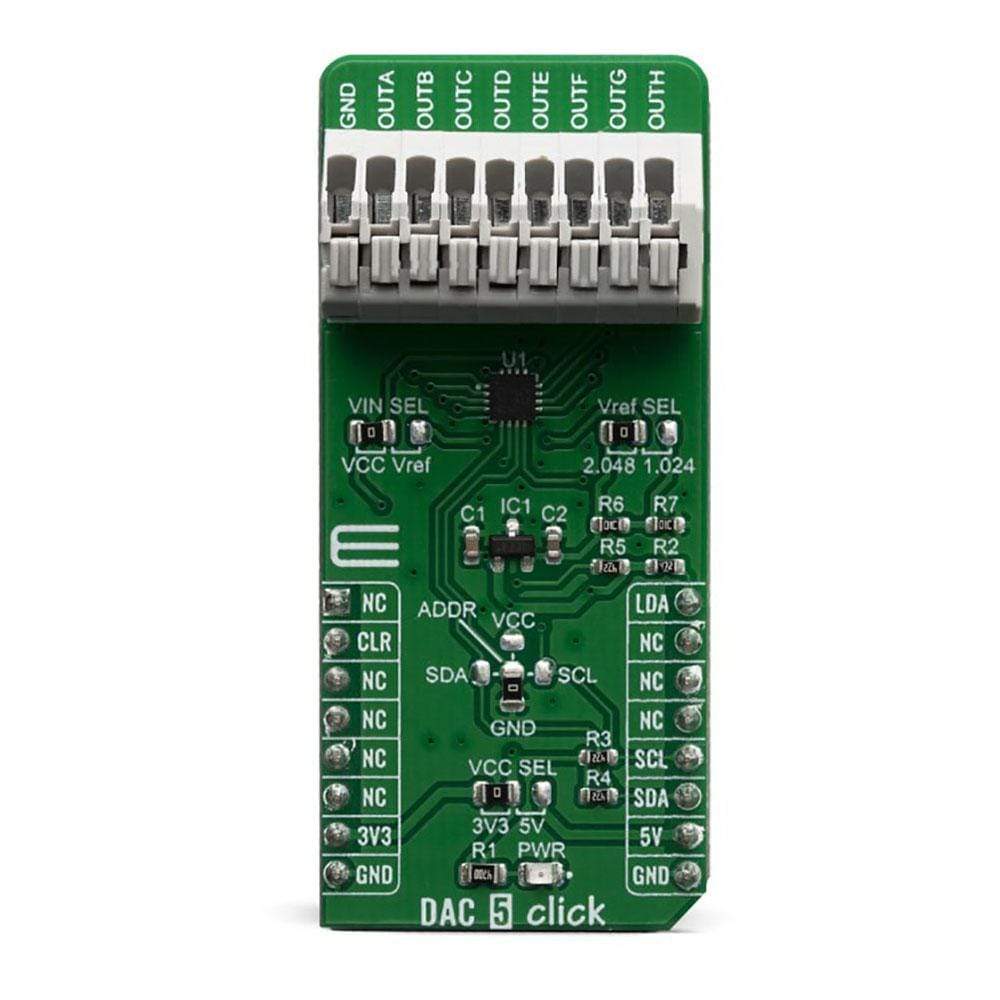 Mikroelektronika d.o.o. MIKROE-3712 DAC 5 Click Board - The Debug Store UK