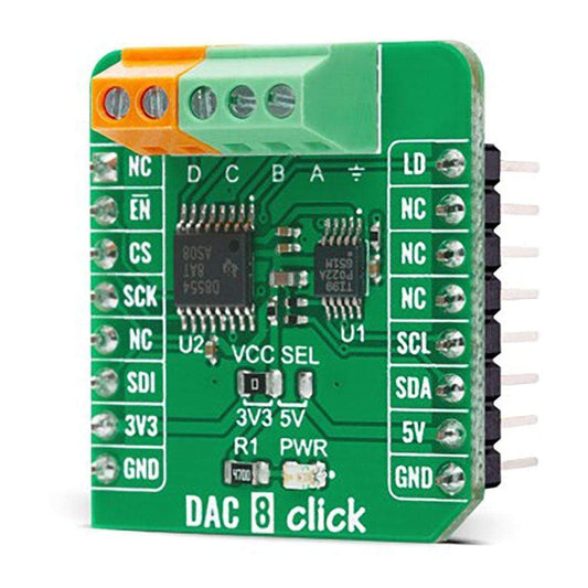 Mikroelektronika d.o.o. MIKROE-4229 DAC 8 Click Board - The Debug Store UK