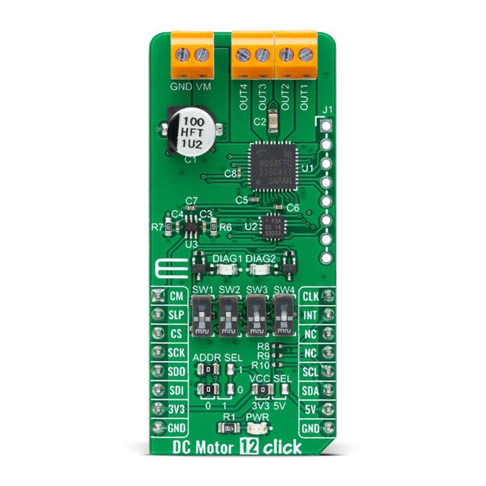 Mikroelektronika d.o.o. MIKROE-5374 DC Motor 12 Click Board - The Debug Store UK