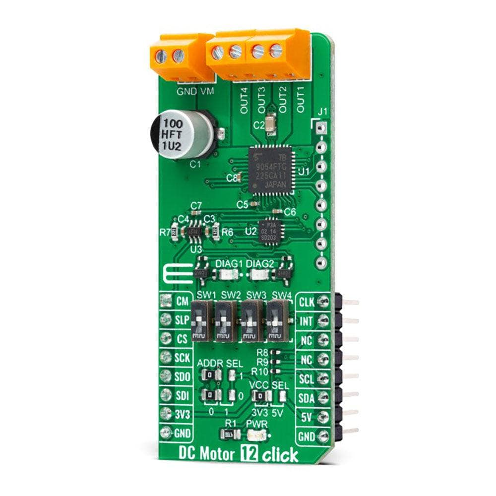 Mikroelektronika d.o.o. MIKROE-5374 DC Motor 12 Click Board - The Debug Store UK