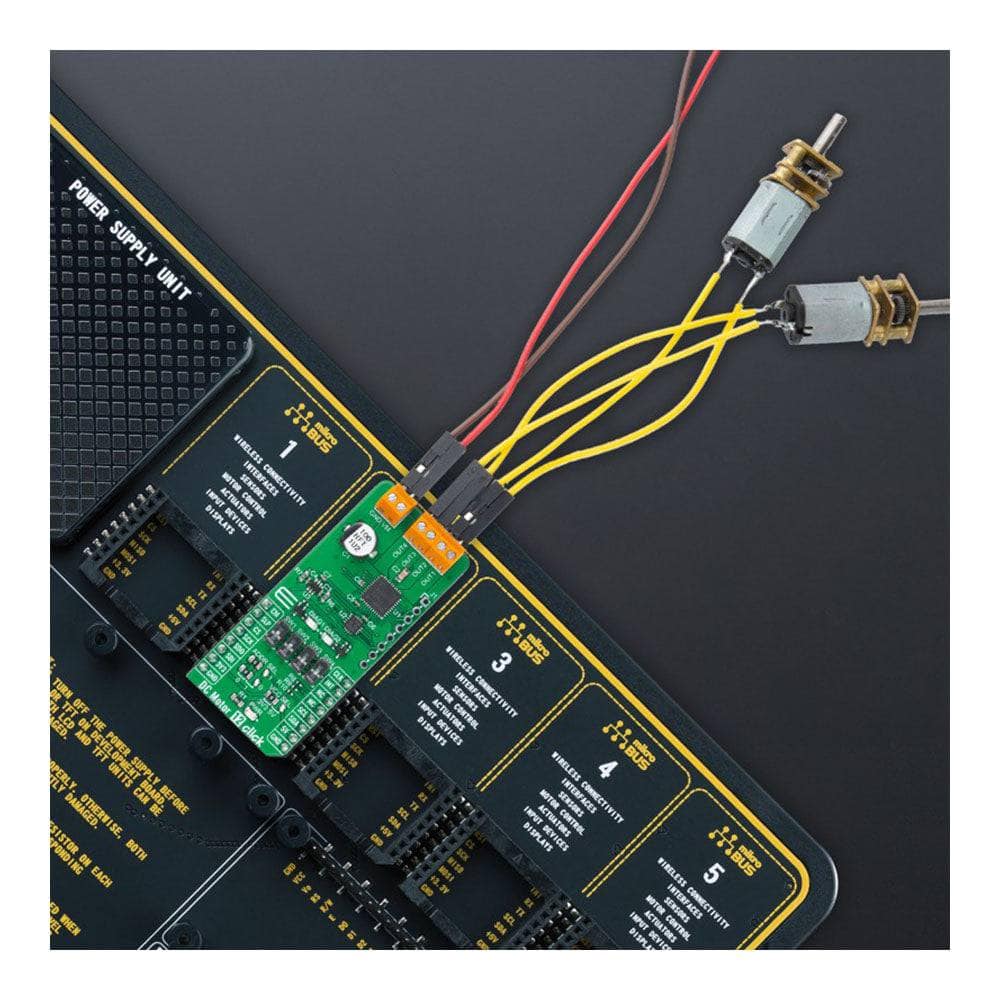 Mikroelektronika d.o.o. MIKROE-5374 DC Motor 12 Click Board - The Debug Store UK