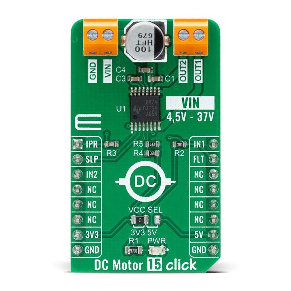 Mikroelektronika d.o.o. MIKROE-4334 DC Motor 15 Click Board - The Debug Store UK