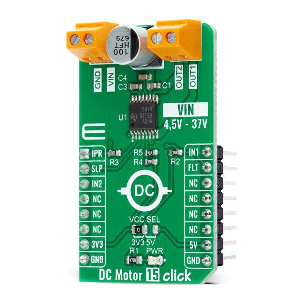 Mikroelektronika d.o.o. MIKROE-4334 DC Motor 15 Click Board - The Debug Store UK