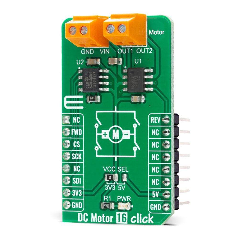 Mikroelektronika d.o.o. MIKROE-4333 DC Motor 16 Click Board - The Debug Store UK